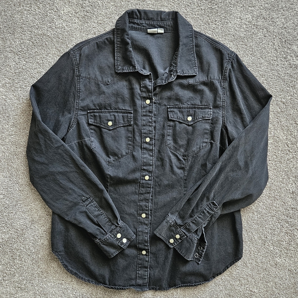 Gap Fitted Denim Western Shirt
